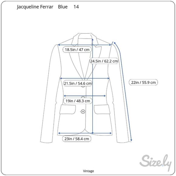 Jacqueline Ferrar Vintage Womens Wool Cashmere Blend Gray Blazer Jacket 12 - Picture 8 of 13